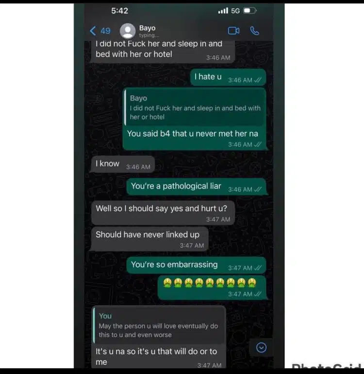 “I get pikin for outside?” – Davido’s cousin, B-Red shades him in alleged leaked chat with wife, Faith