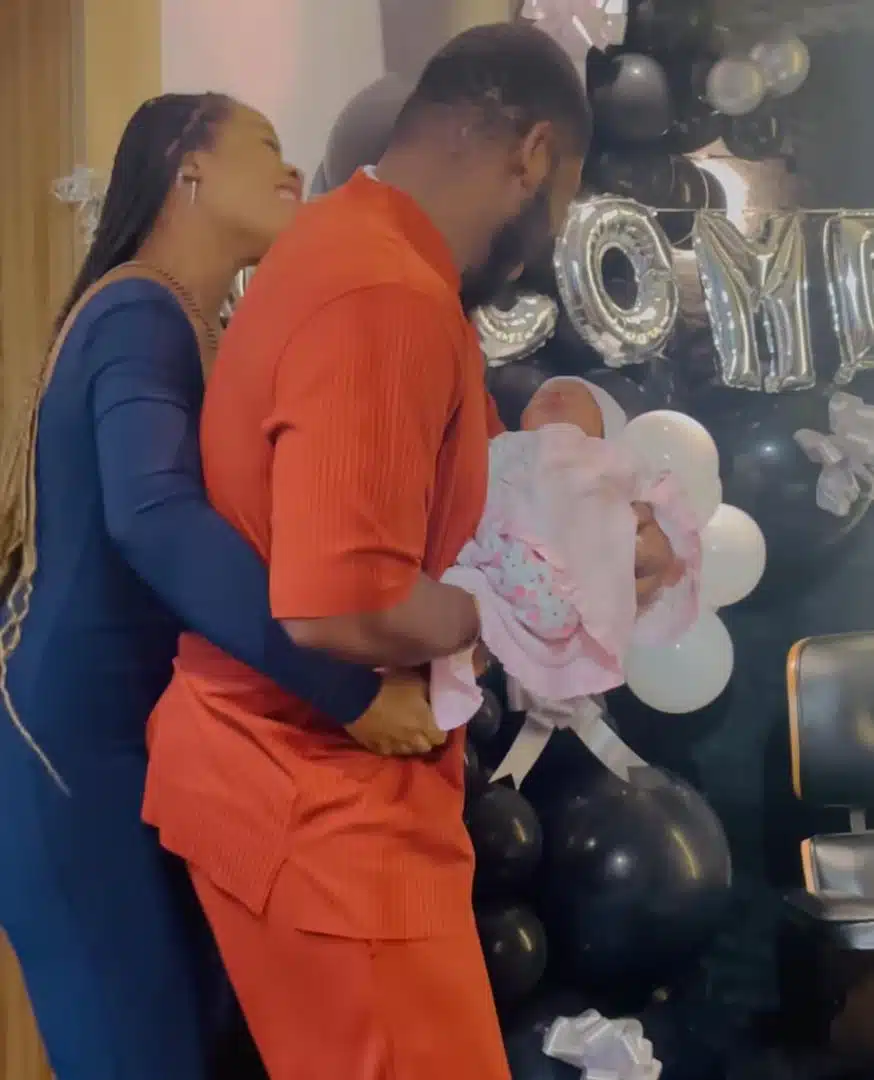 Emotional moment Frodd meets daughter, Elena for the first time (Video)