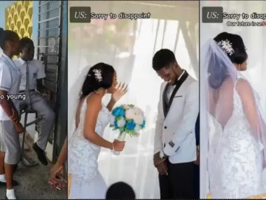 Secondary school sweethearts tie the knot