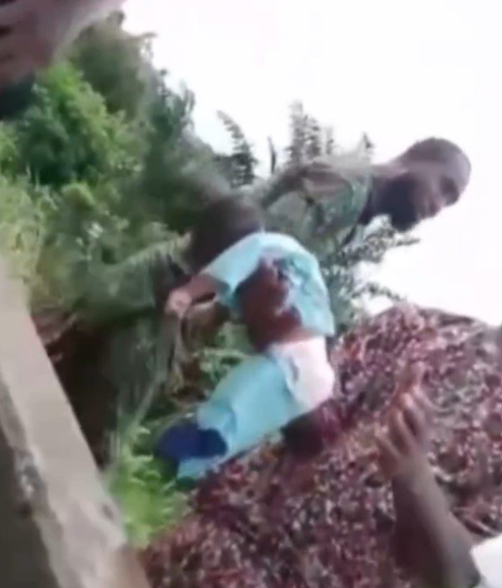 Baby rescued after being thrown into a river by the mother in Lagos (video)