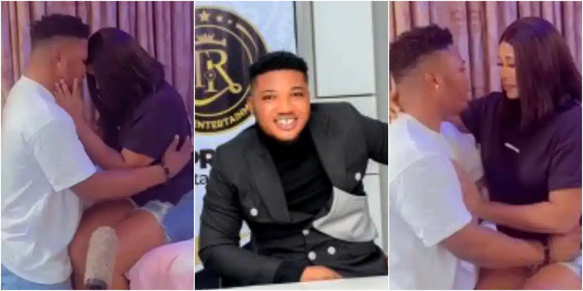 “I’m back with my babe, no true love for outside”– Temitope Topright says after actress refuses to kiss him on set
