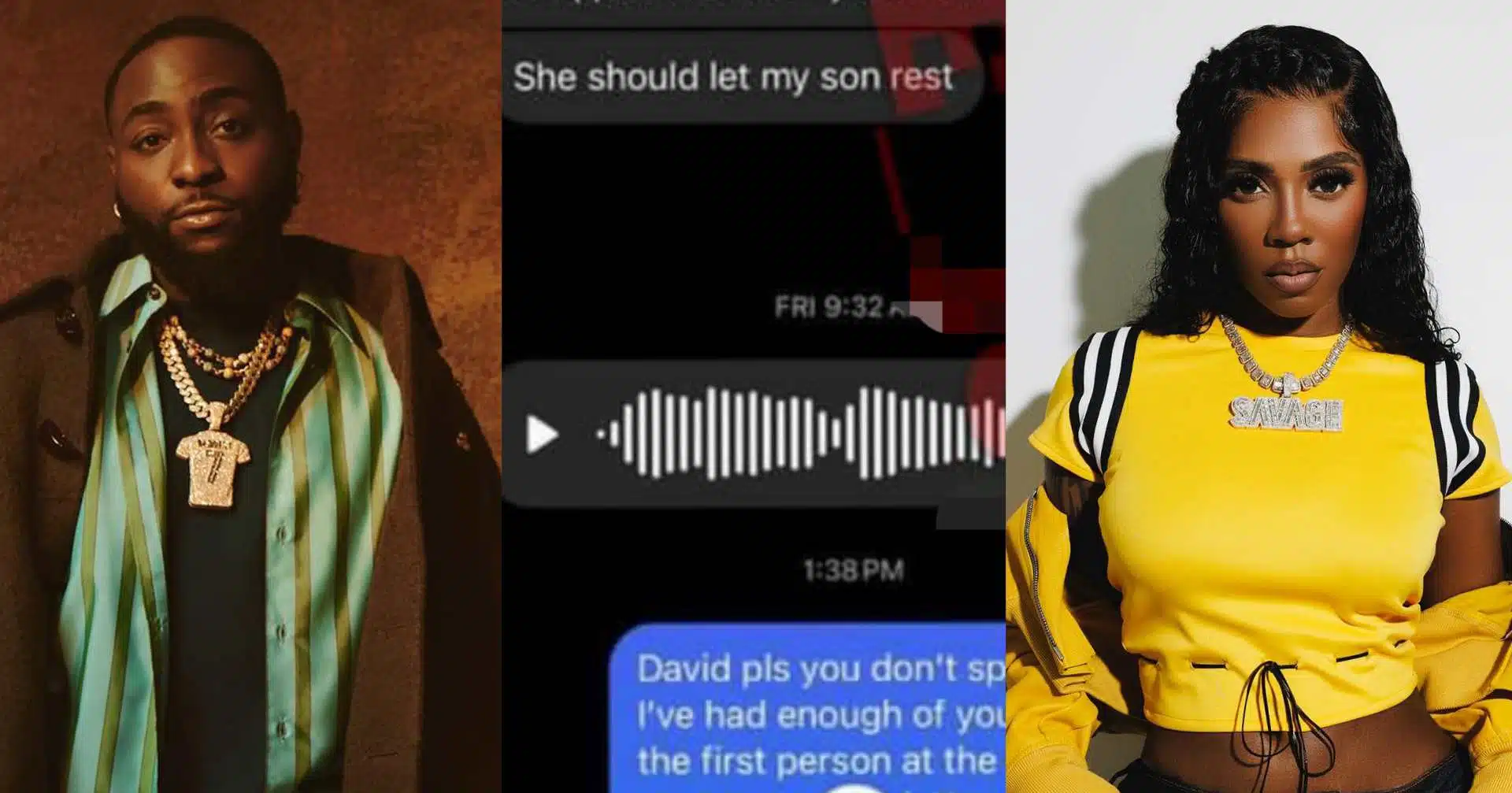 Alleged chats, voice note between Davido and Tiwa Savage leaks online