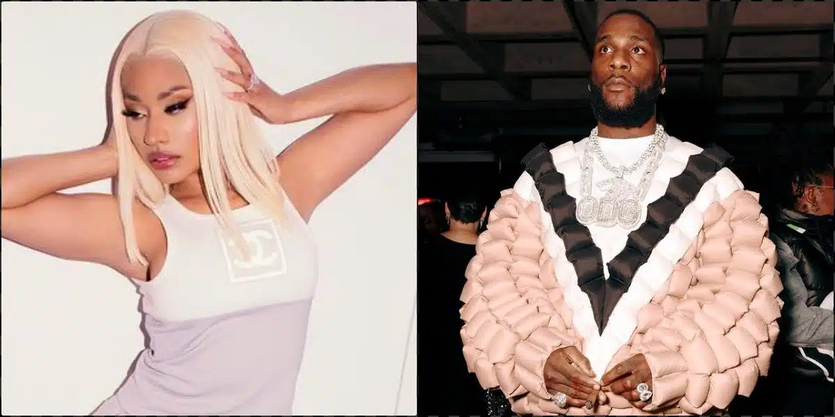 “He helped her career” – Speculations as Nicki Minaj shares snippet of song with Burna Boy
